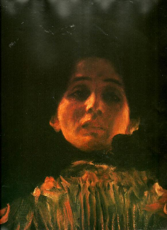 Gustav Klimt en face-portratt av kvinna, China oil painting art